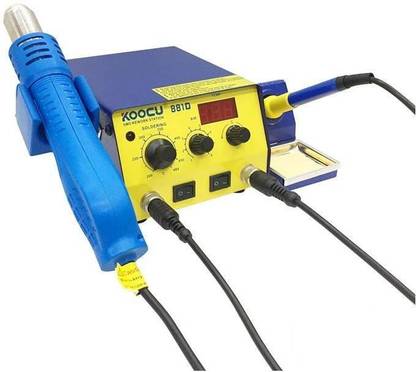 Koocu 881D 2In1 Digital SMD Hot Air Gun Solder Rework Station 650 W Temperature Controlled