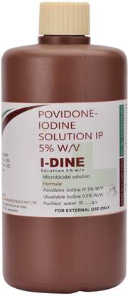 I-DINE 5% Povidone Iodine Solution-5000ML 5 L Solution Basin