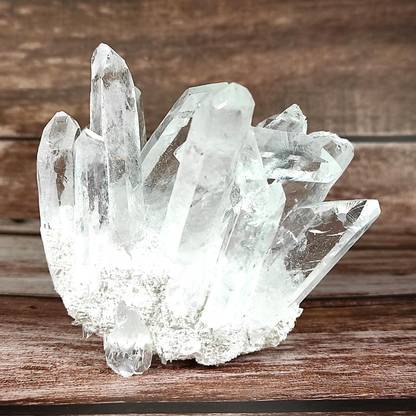 Plus Value Natural Clear Quartz Crystal Cluster Geode Rock-684gm Regular Asymmetrical Crystal Stone