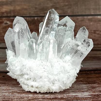Plus Value Natural Clear Quartz Crystal Cluster Geode Rock-506gm Regular Asymmetrical Crystal Stone