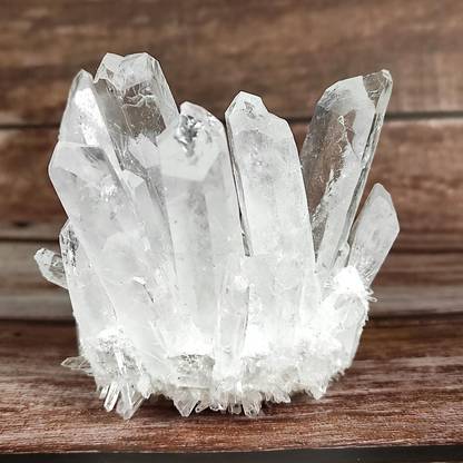 Plus Value Natural Clear Quartz Crystal Cluster Geode Rock-470gm Regular Asymmetrical Crystal Stone