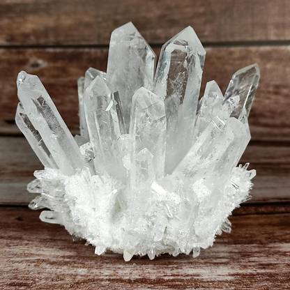 Plus Value Natural Clear Quartz Crystal Cluster Geode Rock-650gm Regular Asymmetrical Crystal Stone
