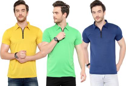 Solid Men Multicolor T-Shirt