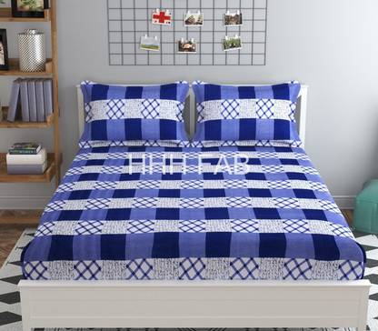 MAAHI FAB 150 TC Polycotton Double Printed Flat Bedsheet