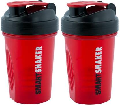 Trueware Smart Mini Shaker With SS Blender Set of 2|500 ml Each 500 ml Bottle