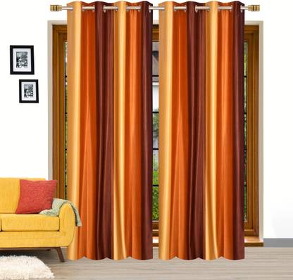 Home Edge 214 cm (7 ft) Polyester Semi Transparent Door Curtain (Pack Of 2)