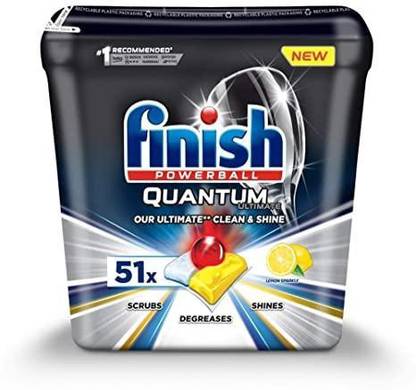 Finish Powerball Quantum Ultimate 51x Lemon Dishwashing Detergent