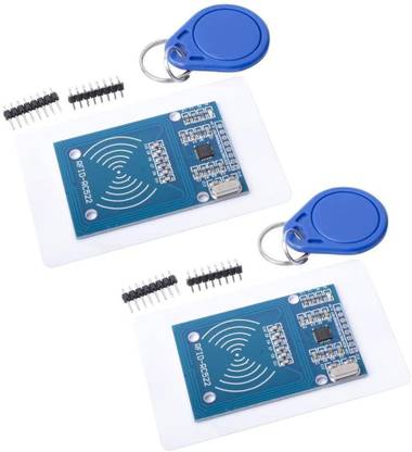 DS Robotics MFRC RC522 RFID-RC522 RF IC Card Reader Sensor Module S50 13.56MHz RFID Smart Card RFID Chip Key Ring (Module) (Pack of 2 ) FM Transmitter Electronic Hobby Kit