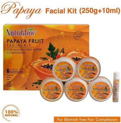 NutriGlow Papaya Facial Kit (For Blemish Free and Fairer Skin)