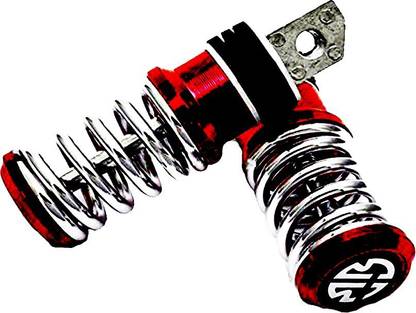 STAR SHINE Spring Style red Metal Motorcycle Footrest / Footpeg foot-rest-Red-1pair for Bike And Bullet and Scooty Foot Rest