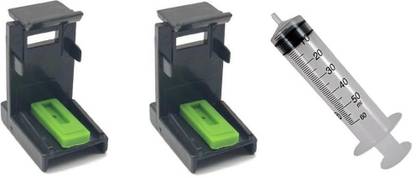 DarkTone Ink Suction Tool Kit For Cartridge & Nozzle Cleaning For Use With HP 678, 803, 680, 802, 21, 22, 56, 57, 818, 901, 702, 703, 860, 861 & Canon 830, 831, 740, 741, 89, 99, 40, 41 Black & TriColor Ink Cartridges With Free Syringe Multi Color Ink Cartridge (Black) Tri-Color Ink Cartridge Black Ink Cartridge