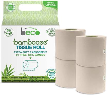 Beco Tissue Roll (3 Ply) - 220 Pulls - Pack of 4 (Value Pack)