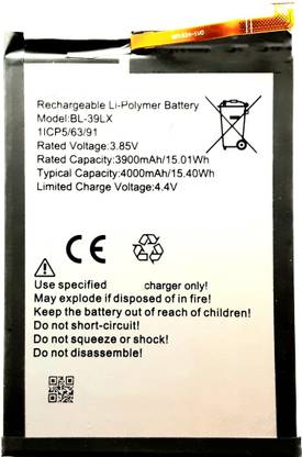 Full Mah Mobile Battery For  Infinix S5 lite / S5 / Smart 4 / X652 / X653 / X652B / X652C / BL-39LX / BL39LX