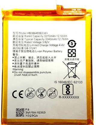 Full Mah Mobile Battery For  Huawei Honor 6X / G9 Plus MLA-UL00, MLA-TL10 BLN-AL10, BLL-L22, BLN-L21, BLL-L21, BLN-L22, BLL-L23, BLN-L24, BLN-AL40, BLN-TL10, BLN-AL20 HB386483ECW+