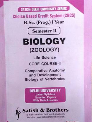 Satish Delhi University BSC Prog 1st Year Biology (Life Science) Core Course 2 Semester 2 Applicable For Student Registered With SOL & Regular & NCWEB Previous Years Papers Based On CBCS