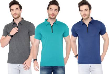 Solid Men Multicolor T-Shirt
