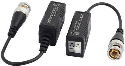 VVG TRADERS Transceiver for CCTV Camera and DVR Wire Connector 1 Pair BNC Video Balun Coaxial Solderless over UTP Cat5 Cat5e Cat6 Cable upto 300 Meters - Transceiver for CCTV Camera and DVR Wire Connector