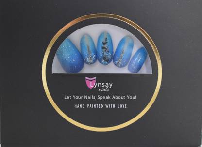 LYNSAYNAILS Razzle Dazzle Palooza Nails Blue