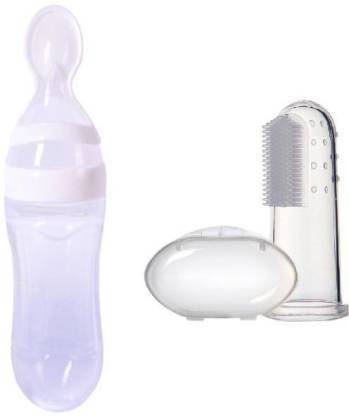 CHILD CHIC BPA Squeeze Style Bottle Feeder with Dispensing Spoon and Baby Silicone