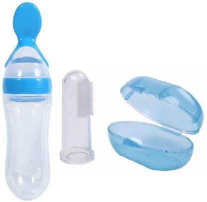 CHILD CHIC BPA Squeeze Style Bottle Feeder with Dispensing Spoon and Baby Silicone