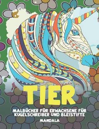 Malbucher fur Erwachsene fur Kugelschreiber und Bleistifte - Mandala - Tier