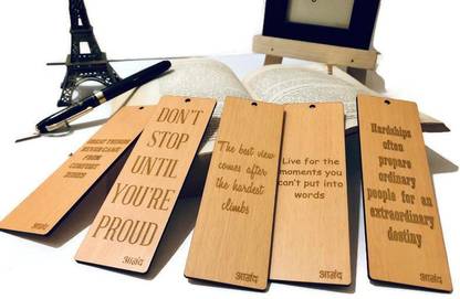 Anand Souvenir Wooden Durable Quotation Bookmarks for Books Lovers Girls Boys Adults Novels Reading Personal Diary Entry (Set of 5) bookmarks Bookmark