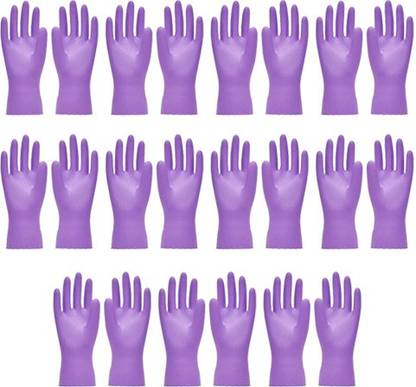 VAAMnational Best Quality Cleaning And Gsardening Glove ruebber hand gloves multi functional and multipurpose glove purple Wet and Dry Glove Set