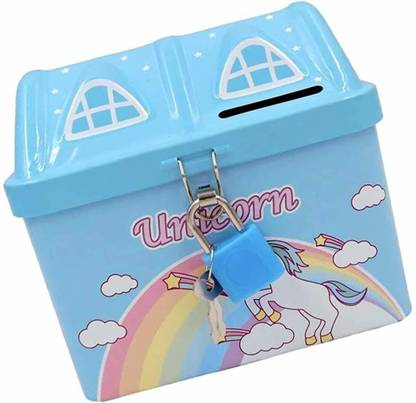 Spocco Unicorn Piggy Bank Unicorn Piggy Bank for Girls with Lock Coin Bank