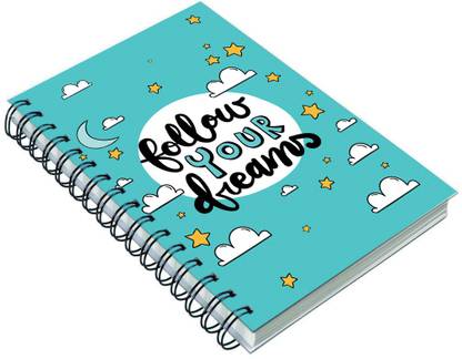AccuPrints Wiro Binding A5 Note Book Ruled 200 Pages