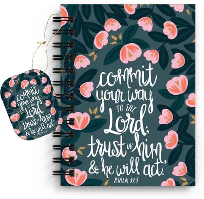 DI-KRAFT Leaf Design Quotes Printed A5 Notebook, 90 GSM, Unruled White 160 Pages (6*8 Inch), Spiral Wiro Binding Diary with Dangler & Desing Design A5 Diary Unruled 160 Pages
