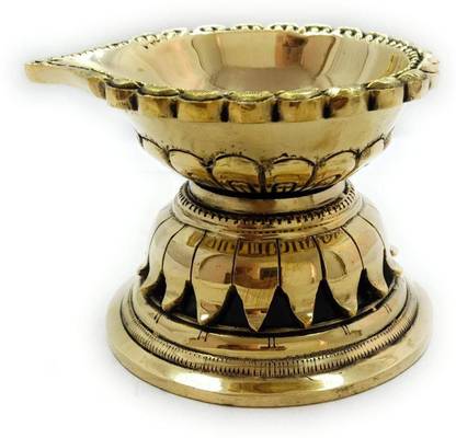 RAMA METAL BRASS LOTUS STAND DIYA Brass Table Diya