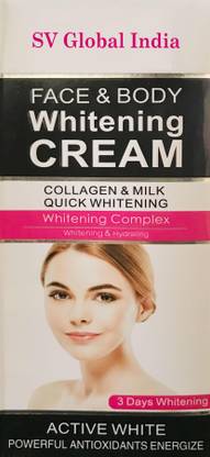 sv global india face & body whitening cream