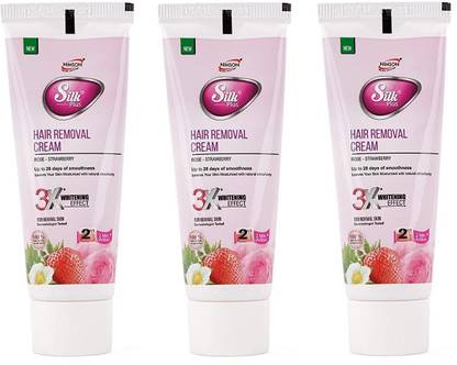 Nimson Silk Plus Hair Removal Cream With Rose & Strawberry Extracts (Pack of 3) Cream