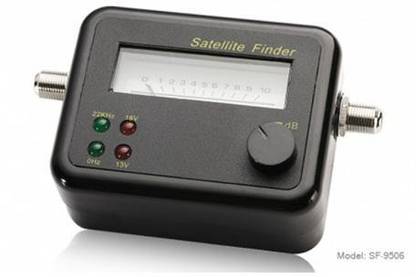 TECHON SF-9506 Satellite Finder Signal Pointer DB Meter Dish Antenna Receiver Gain Measuring Instrument Tool for Digital TV Free To Air DTH Any Dish HD HDTV LNB DIRECT TV Networking Tool Non-magnetic Electronic Level