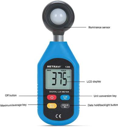 Metravi 1300 Digital Lux Meter Light Meter