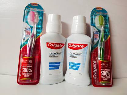 Colgate SLIM SOFT ADVANCE AND PERIOGARD MOUTHWASH COMBO
