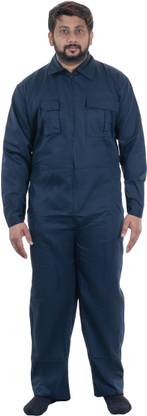 Mallcom Floriad Navy Industrial Overall with Arm Ventilation Eyelets and Zip Closing System with Accessories Holder (Pack of 1) Paint Coverall