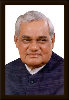 Braj Art Gallery Atal Bihari Vajpayee Photo Frame Digital Reprint 19.5 inch x 13.5 inch Painting