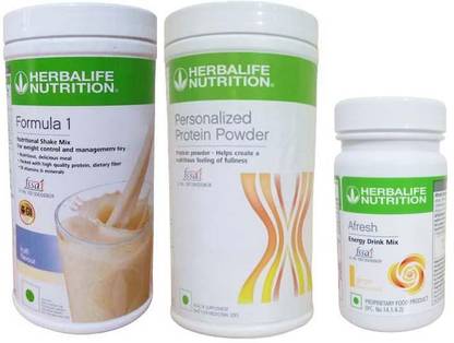 HERBALIFE F1 Badam+ PP 400 Gm + AFRESH Ginger OR Weight Loss Plant-Based Protein