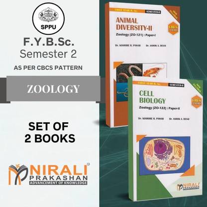 BSc Zoology - FY Semester 2 - As Per SPPU's CBCS Pattern [ANIMAL DIVERSITY 2 - ZO121 (Paper 1) , CELL BIOLOGY - ZO122 (Paper 2)]