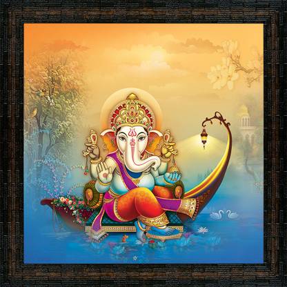 KBH Art Gallery Lord Ganesh Religious Frame
