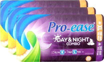 प्रो-ईज डे एंड नाइट कॉम्बो सैनिटरी पैड