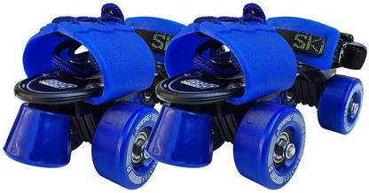 Jaspo Tenacity Adjustable Senior Roller Skates Suitable for Age Group 6 to 14 Years (blue) Quad Roller Skates - Size NA UK