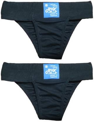 R K SPORTS BLACK GYM & CRICKET SUPPORTER 100%COTTON 2-PEC Supporter
