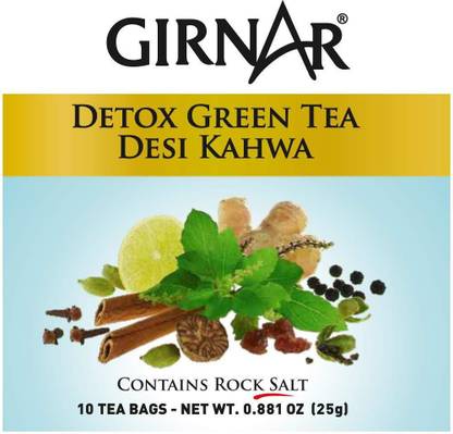 Girnar Detox Desi Khawa 10 Bags Pack of 3 Herbs Green Tea Bags Box