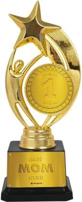 Jhingalala Best Mom Ever Printed Golden Alloy Award Trophy For Mom Gift For Mother Gift For Mom Birthday Gift For Mom Trophy For Best Mom Gift For Mother S Day Trophy Price