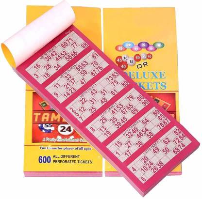 livo Tombola Ticket 600 ticket Book Multi Colored Easy Cut Paper Board Game Accessories