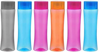 KINGSMAN MANS WEAR 6 Pieces Pattern Plastic Water bottle multi colored 1000 ml Bottle