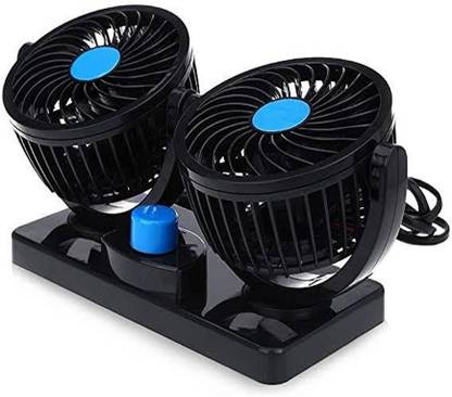 SellRider Car Fan 12V 360 Head 2 Speed Quiet Strong for All Auto Vehicles Universal Car Interior Fan (12 V) Car Interior Fan