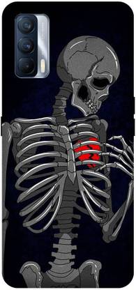 Clickzone Back Cover for Oppo Realme X7, Break, Heart, Skeleton